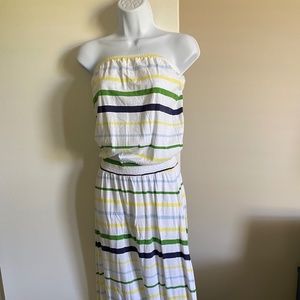 Old Navy Strapless Striped Maxi, Size Small